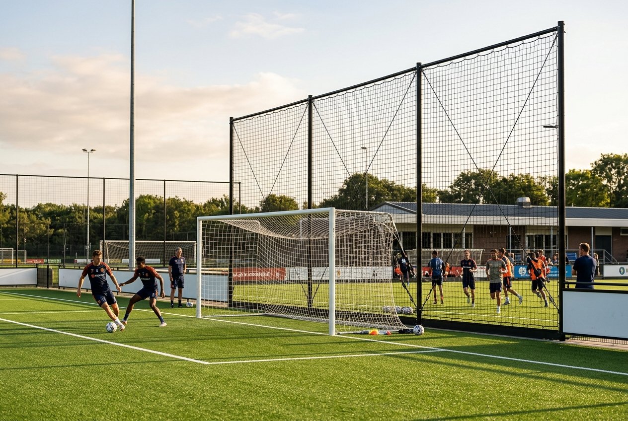 Football practice net goal cage setup
