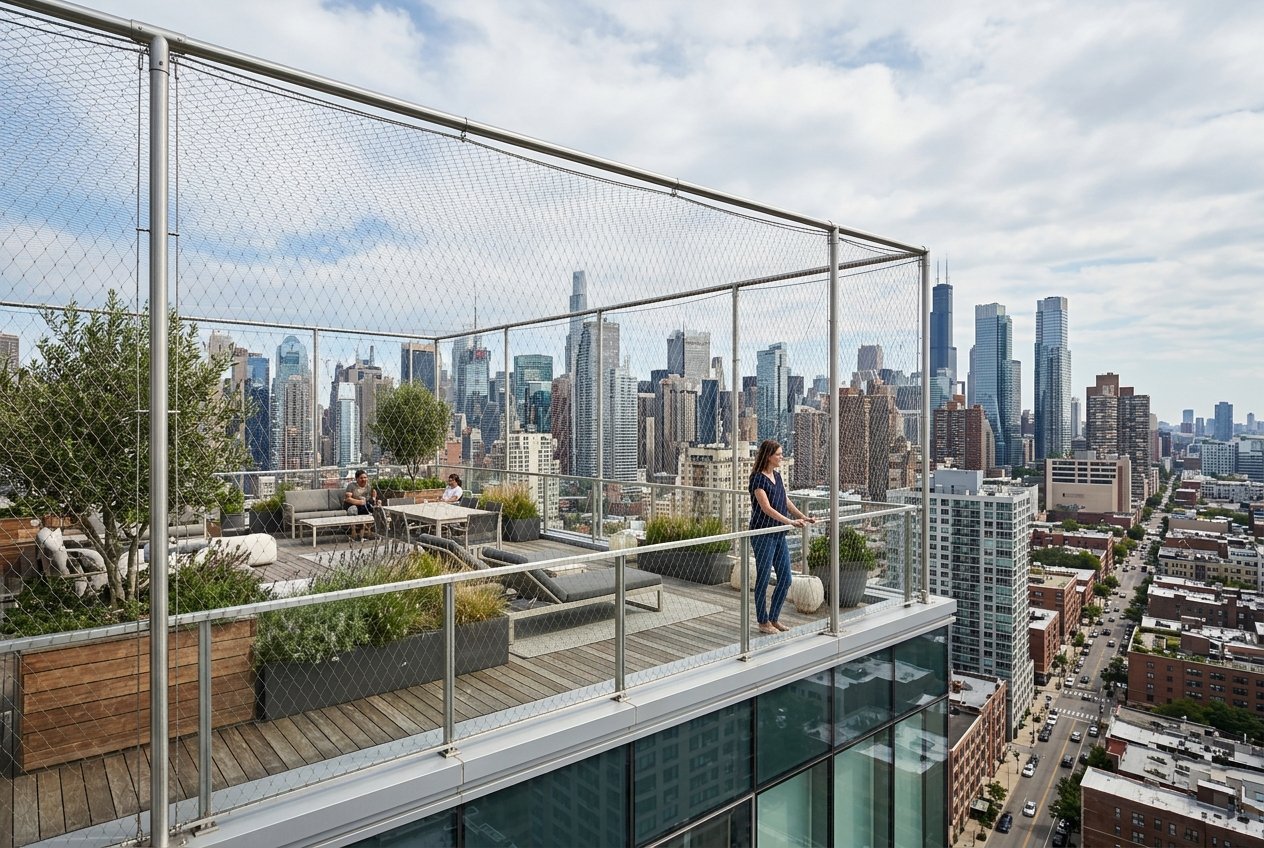 Terrace monkey safety net