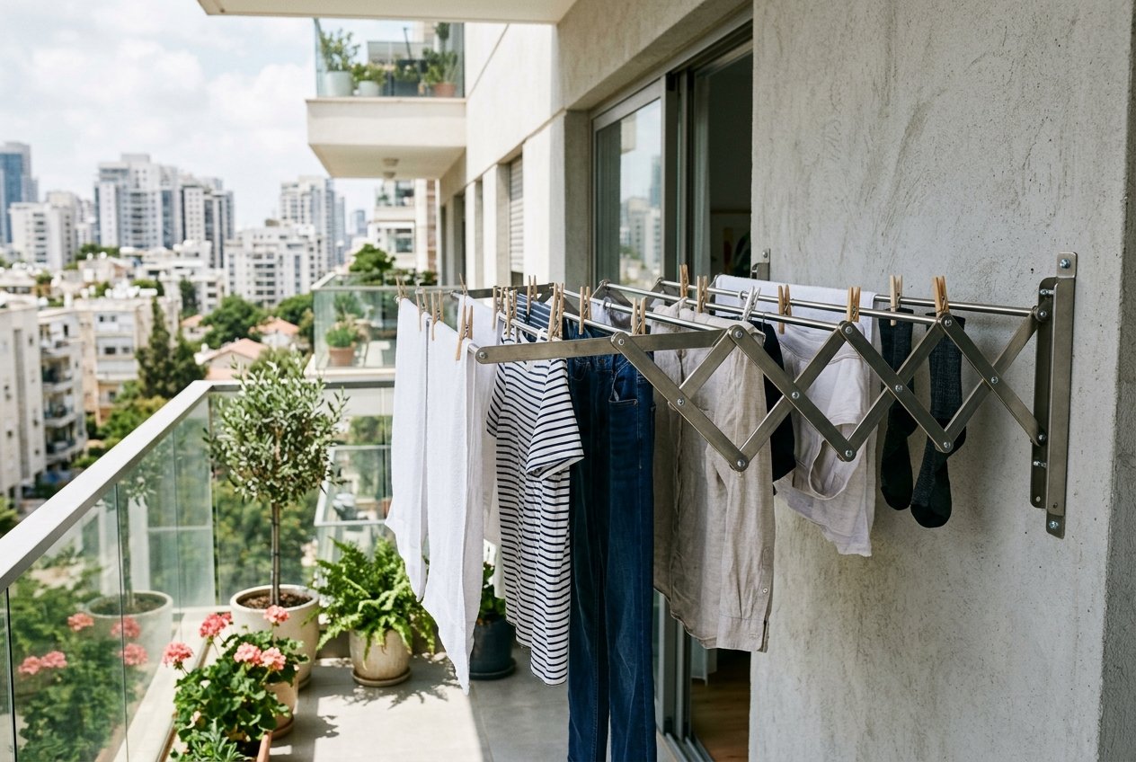 Foldable wall-mounted accordion cloth drying rack